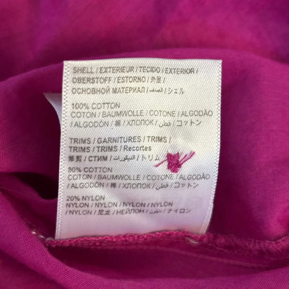 Farm Rio X Anthropologie Kelsie Peasant Blouse Sz M Purple Boho Puff Sleeve Lace